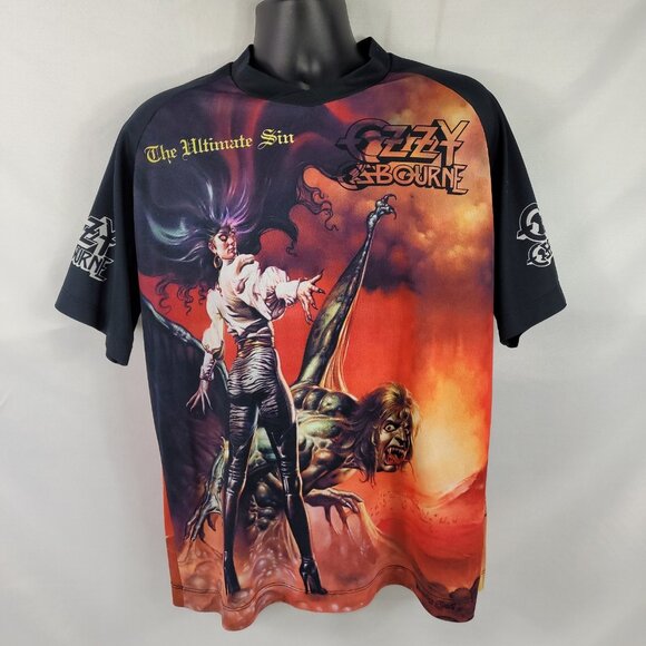 Ozzy Osbourne The Ultimate Sin Graphic T-Shirt Screen Printed Album Graphic - Picture 1 of 2
